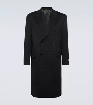 Шерстяное пальто с кашемиром Canali, черный