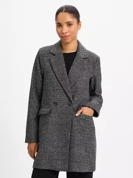 Шерстяное пальто с содержанием шерсти noos Vila, черный