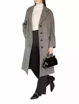 Шерстяное пальто с узором Dolce&Gabbana, мультиколор