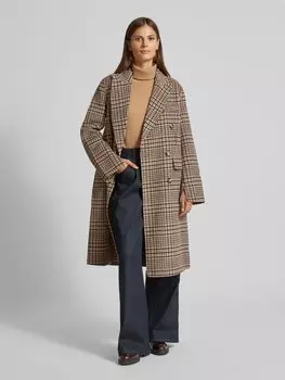 Шерстяное пальто с воротником-лацкан Oui