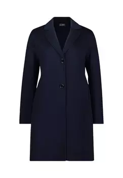 Шерстяное пальто с воротником с лацканами GIL BRET, темно-синий