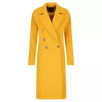 Шерстяное пальто с ворсом Pinko, оранжевый