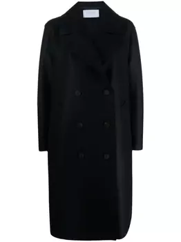 Шерстяное пальто с заостренными лацканами Harris Wharf London, синий