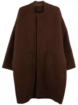 Шерстяное пальто Sail Rick Owens, коричневый