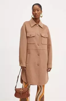 Шерстяное пальто Silvian Heach HORSTI, бежевый