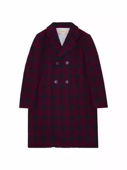 Шерстяное пальто Square G Gucci, мультиколор