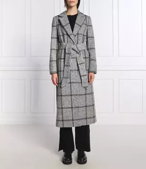 Шерстяное пальто TWINSET, серый