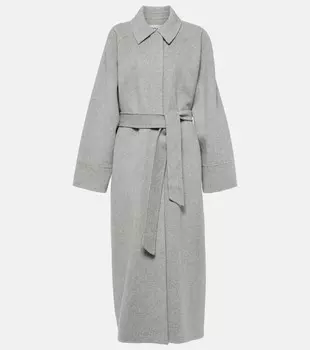 Шерстяное пальто юнми Tove, серый