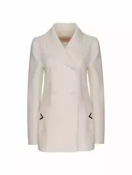 Шерстяное пальто V-logo Valentino Garavani, белый