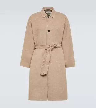 Шерстяное пальто в клетку Acne Studios, красный