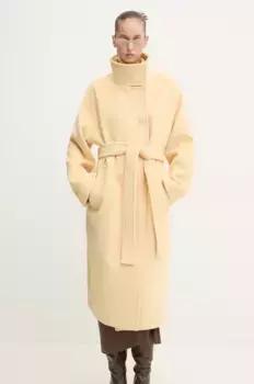 Шерстяное плащ Stine Goya, желтый