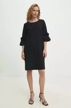 Шерстяное платье Answear Lab, черный