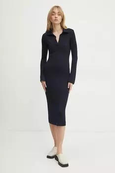 Шерстяное платье From Future, темно-синий