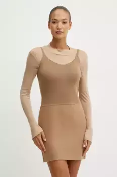 Шерстяное платье Joyroad от Lucy Hale Weekend Max Mara, коричневый