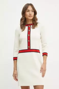 Шерстяное платье Luisa Spagnoli, темно-синий