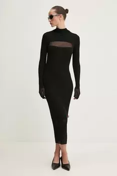 Шерстяное платье M-SLINT DRESS Diesel, черный