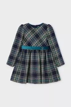 Шерстяное платье Mayoral для детей, бирюзовый