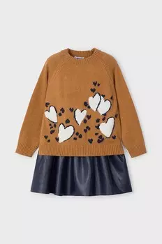 Шерстяное платье Mayoral для детей, красный