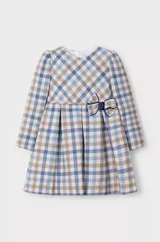 Шерстяное платье Mayoral для детей, темно-синий