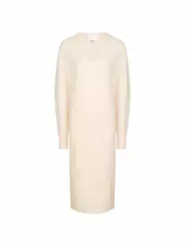 Шерстяное платье миди Erika Cavallini, бежевый