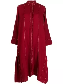 Шерстяное платье миди на пуговицах LOVEBIRDS, красный