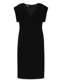 Шерстяное платье миди Rochas, черный