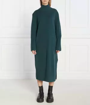Шерстяное платье Pepe Jeans London, зеленый