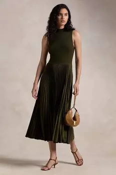 Шерстяное платье Polo Ralph Lauren, зеленый