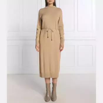 Шерстяное платье с добавлением шелка Peserico, желтый