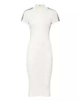 Шерстяное платье с камнями Philipp Plein TM, кремовый