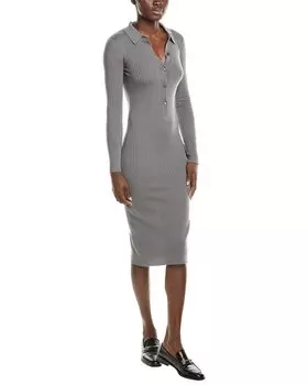 Шерстяное платье-свитер Patrizia Pepe, серый