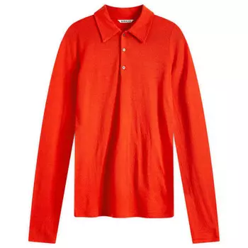 Шерстяное поло amunzen Auralee, красный