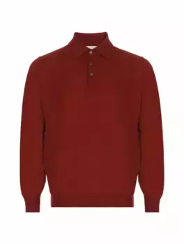Шерстяное поло Brunello Cucinelli, красный