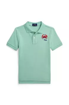 Шерстяное поло для мальчика Polo Ralph Lauren, зеленый