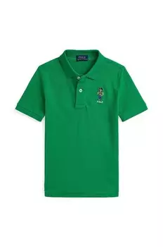 Шерстяное поло для мальчика Polo Ralph Lauren, зеленый