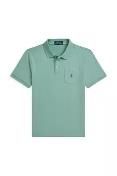 Шерстяное поло для мальчика Polo Ralph Lauren, зеленый