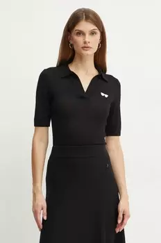 Шерстяное поло Karl Lagerfeld, черный