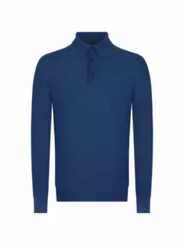 Шерстяное поло Kiton, тёмно-синий