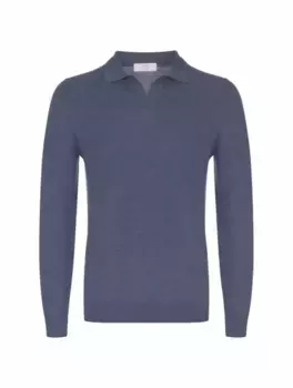 Шерстяное поло Mauro Ottaviani, синий