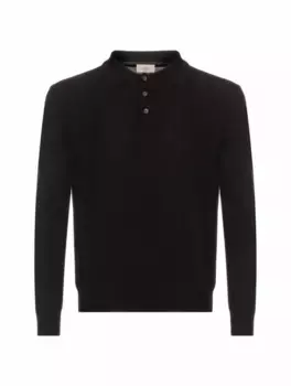 Шерстяное поло с длинными рукавами Altea, черный