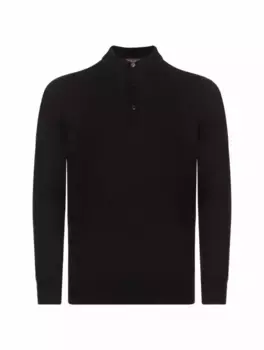 Шерстяное поло с длинными рукавами Loro Piana, черный