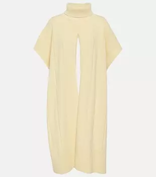 Шерстяное пончо Joseph, бежевый