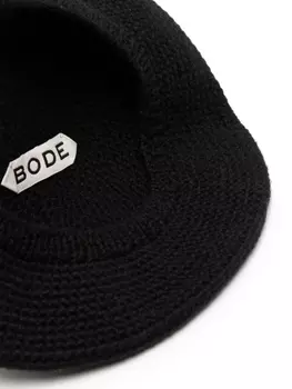 Шерстяной берет в технике кроше BODE, черный