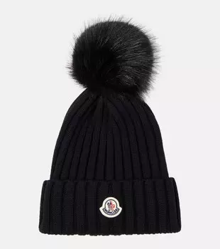 Шерстяной бини Moncler, черный