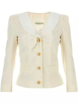 Шерстяной блейзер Alessandra Rich, нейтральный