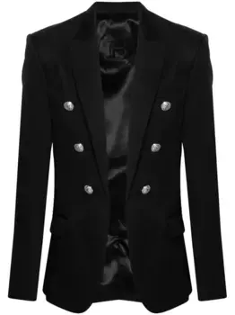 Шерстяной блейзер BALMAIN, черный