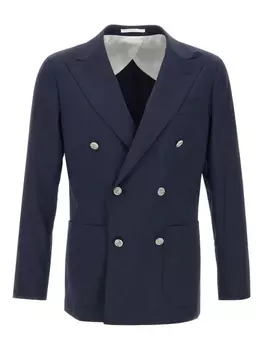 Шерстяной блейзер Barba, синий
