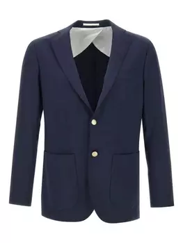 Шерстяной блейзер Barba, синий