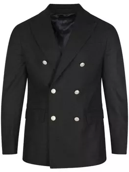Шерстяной блейзер Eleventy, черный