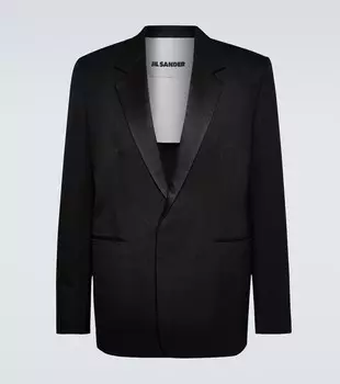 Шерстяной блейзер Jil Sander, черный